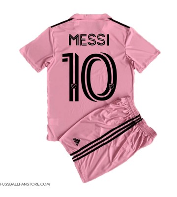 Inter Miami Lionel Messi #10 Replik Heimtrikot Kinder 2023-24 Kurzarm (+ Kurze Hosen)